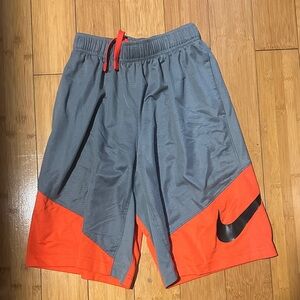 Nike Kids Charcoal and Orange Athletic Shorts